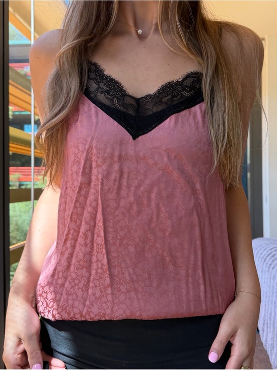 Scotch & Soda Tops - Scotch & Soda Camisole with Black Lace Trim
